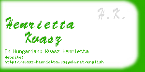 henrietta kvasz business card